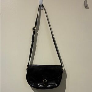 Oroton Genuine Leather Black Crossbody Purse